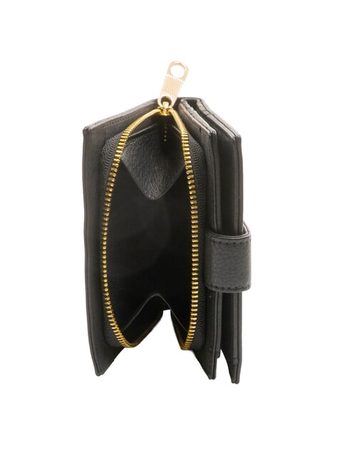 EDA Portafoglio compatto in pelle nero - Portafogli Donna