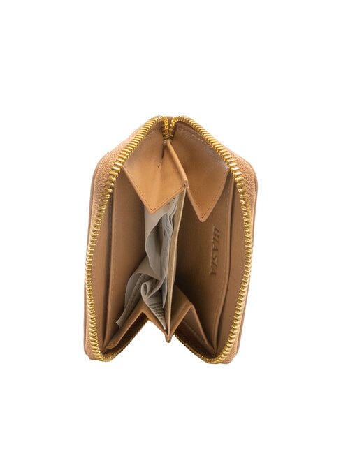 EDA Portafoglio piccolo zip around in pelle camel - Portafogli Donna