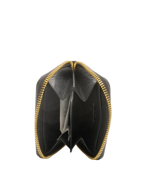 EDA Portafoglio piccolo zip around in pelle nero - Portafogli Donna