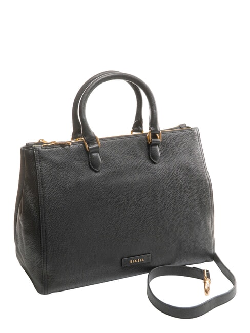 CRUSH Borsa a mano in pelle con tracolla nero - Borse Donna