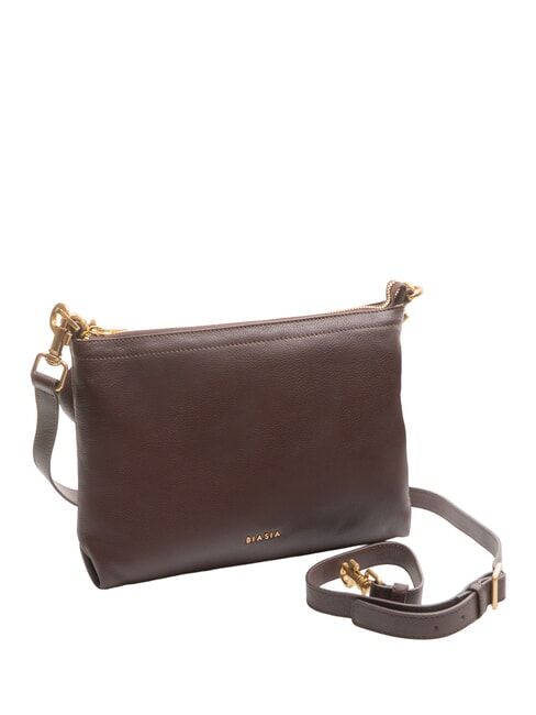 WEAVE SMALL Borsa a spalla piccola in pelle con tracolla prugna - Borse Donna