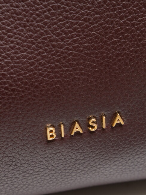 WEAVE SMALL Borsa a spalla piccola in pelle con tracolla prugna - Borse Donna