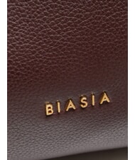 BIASIA WEAVE SMALL Borsa a spalla piccola in pelle con tracolla prugna - Borse Donna - 4