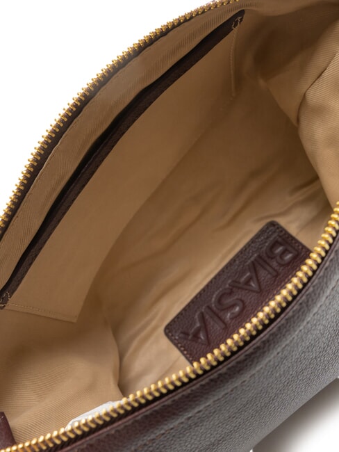 WEAVE SMALL Borsa a spalla piccola in pelle con tracolla prugna - Borse Donna