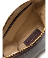 BIASIA WEAVE SMALL Borsa a spalla piccola in pelle con tracolla prugna - Borse Donna - 5