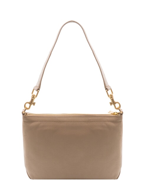 WEAVE SMALL Borsa a spalla piccola in pelle con tracolla taupe - Borse Donna