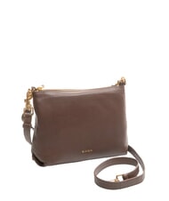 BIASIA WEAVE SMALL Borsa a spalla piccola in pelle con tracolla moro - Borse Donna - 2