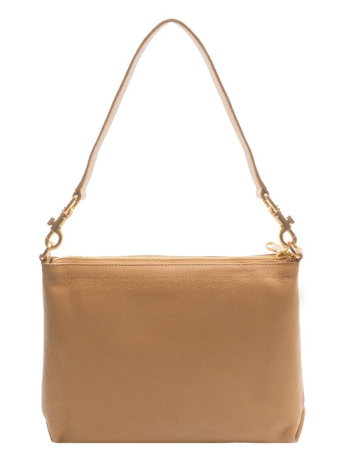 WEAVE SMALL Borsa a spalla piccola in pelle con tracolla camel - Borse Donna