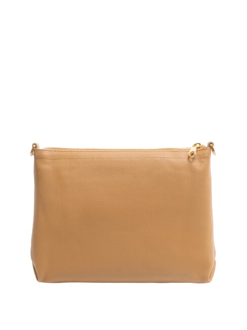 WEAVE SMALL Borsa a spalla piccola in pelle con tracolla camel - Borse Donna