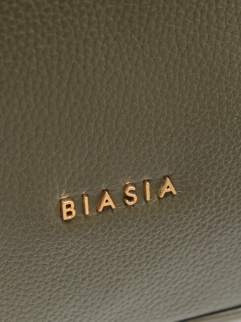 NOVEAU Borsa a spalla in pelle con tracolla muschio - Borse Donna