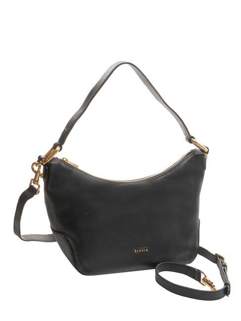 NOVEAU Borsa a spalla in pelle con tracolla nero - Borse Donna