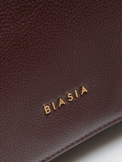 NOVEAU Borsa a spalla in pelle con pattina prugna - Borse Donna