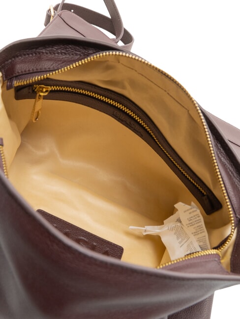 NOVEAU Borsa a spalla in pelle con pattina prugna - Borse Donna