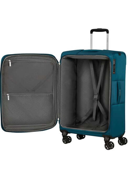 BASE BREEZE Trolley Grande, espandibile petrolblue - Trolley Semirigidi