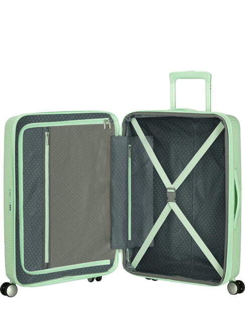 SOUNDBOX SPINNER Trolley medio, espandibile pastel green - Trolley Rigidi