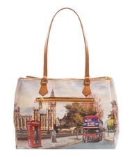 YNOT YESBAG Borsa a spalla stampata london street - Borse Donna - 4