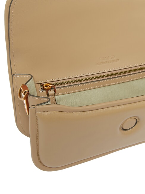 LOVE BOX Borsetta a tracolla, in pelle biscotto zenzero-antique gold - Borse Donna