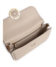 PINKO LOVE BOX Borsetta a tracolla, in pelle beige-grigio fumo-antique gold - Borse Donna - 4