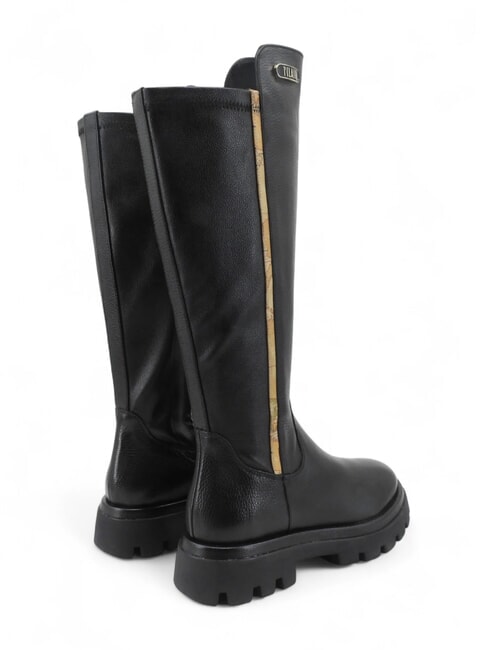 GEO Stivali in pelle tacco 3 cm Nero - Scarpe Donna