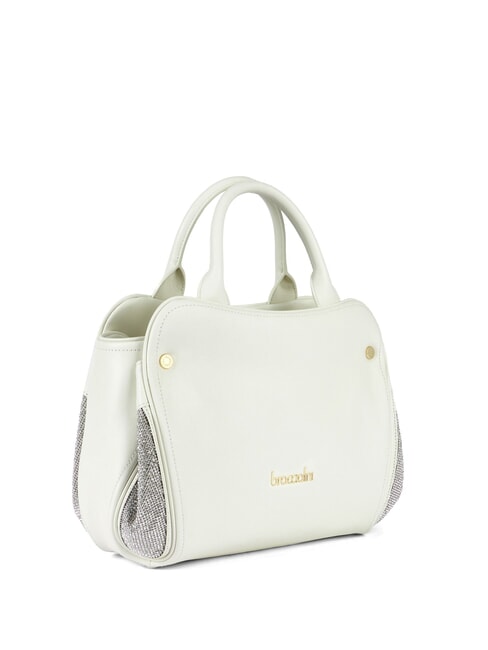 KIM Borsa media con inserti maglia metallica bianco - Borse Donna