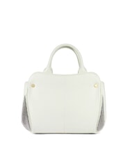 BRACCIALINI KIM Borsa media con inserti maglia metallica bianco - Borse Donna - 3