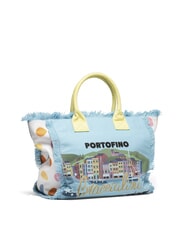 BRACCIALINI SUMMER Borsa mare in canvas, con stampa portofino - Borse Donna - 2