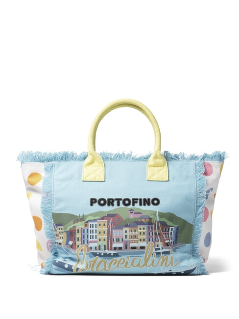 SUMMER Borsa mare in canvas, con stampa portofino - Borse Donna