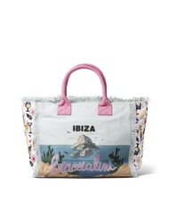 BRACCIALINI SUMMER Borsa tote in canvas con stampa ibiza - Borse Donna - 3