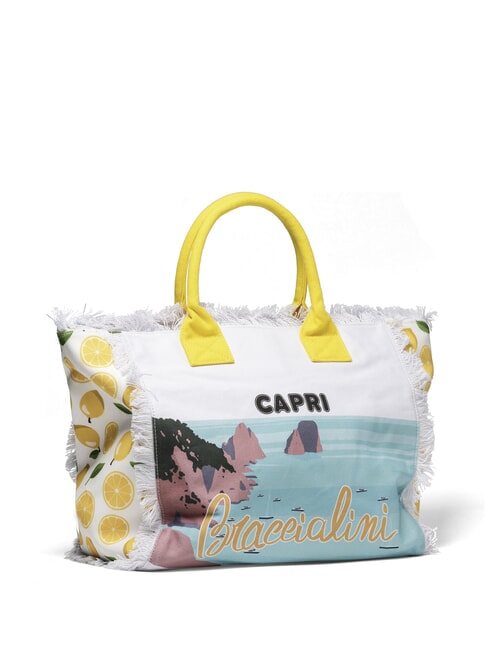 SUMMER Borsa mare in canvas, con stampa capri - Borse Donna