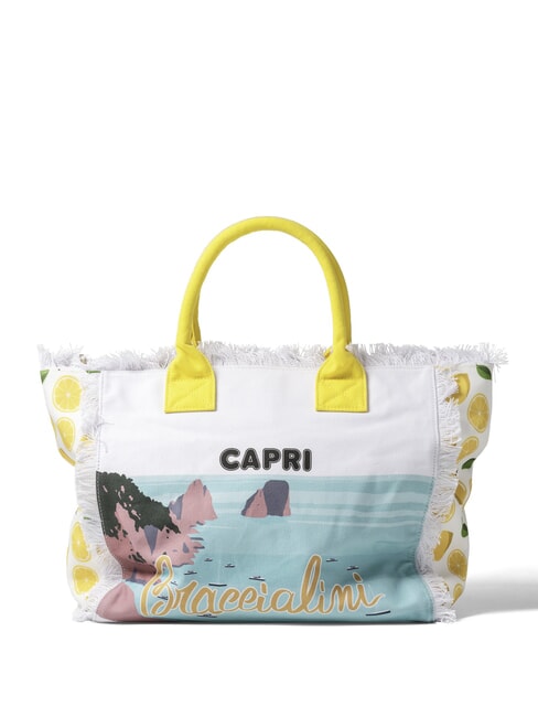 SUMMER Borsa mare in canvas, con stampa capri - Borse Donna