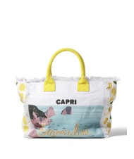 BRACCIALINI SUMMER Borsa mare in canvas, con stampa capri - Borse Donna - 3