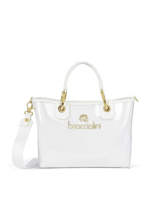 BETH JELLY Borsa a mano piccola lucida con pouch bianco - Borse Donna