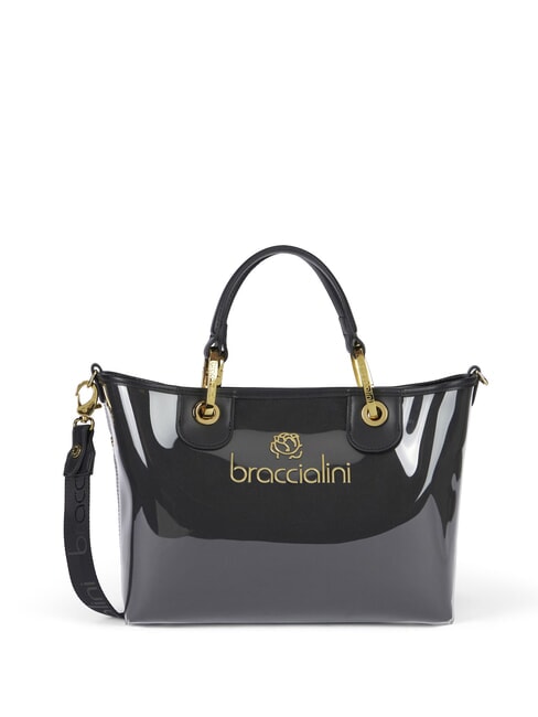 BETH JELLY Borsa a mano piccola lucida con pouch nero - Borse Donna