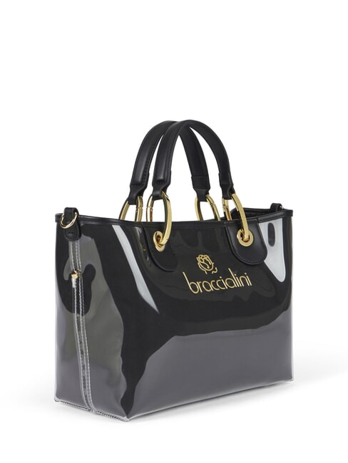 BETH JELLY Borsa a mano piccola lucida con pouch nero - Borse Donna