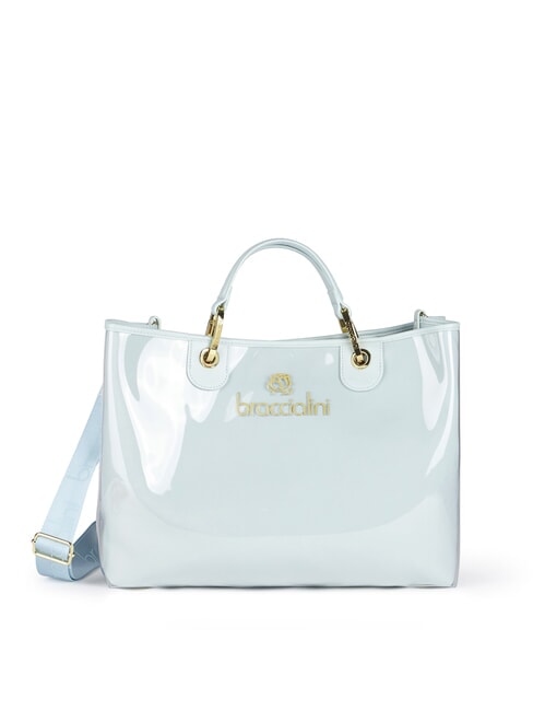 BETH JELLY Borsa a mano piccola lucida con pouch celeste - Borse Donna