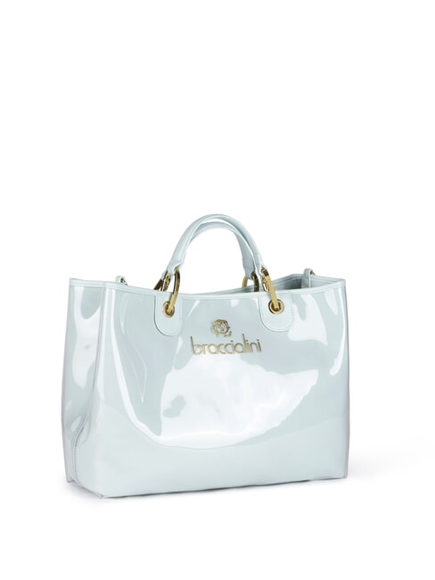 BETH JELLY Borsa a mano piccola lucida con pouch celeste - Borse Donna