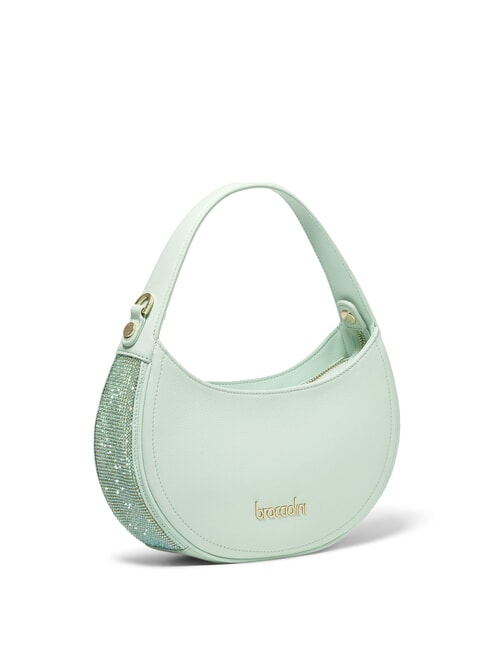 KIM Borsa sottobraccio con maglia metallica celeste - Borse Donna