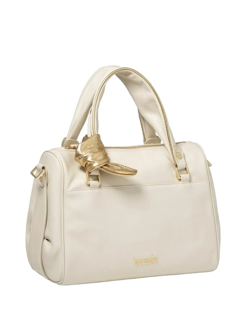 GRETA Borsa a bauletto in pelle con tracolla beige - Borse Donna