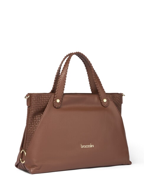 NAOMI Borsa a mano in pelle con tracolla marrone - Borse Donna