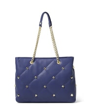BRACCIALINI QUILT Borsa shopping a spalla manici catena blu - Borse Donna - 3