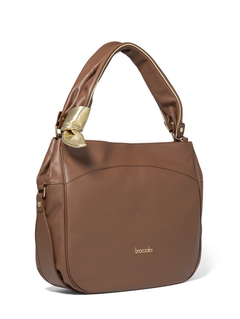 GRETA Borsa a spalla in pelle marrone - Borse Donna