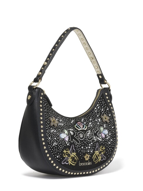ROCK Borsa hobo a spalla con tracolla nero - Borse Donna
