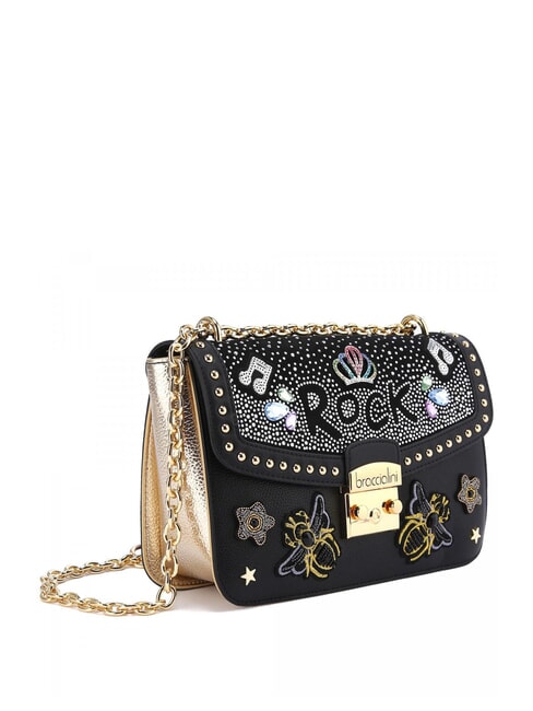 ROCK Borsa convertible con patta nero - Borse Donna