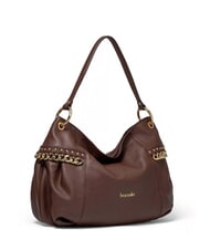 BRACCIALINI NORA Borsa a spalla in pelle con catena marrone - Borse Donna - 2