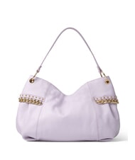 BRACCIALINI NORA Borsa a spalla in pelle con catena lilla - Borse Donna - 3