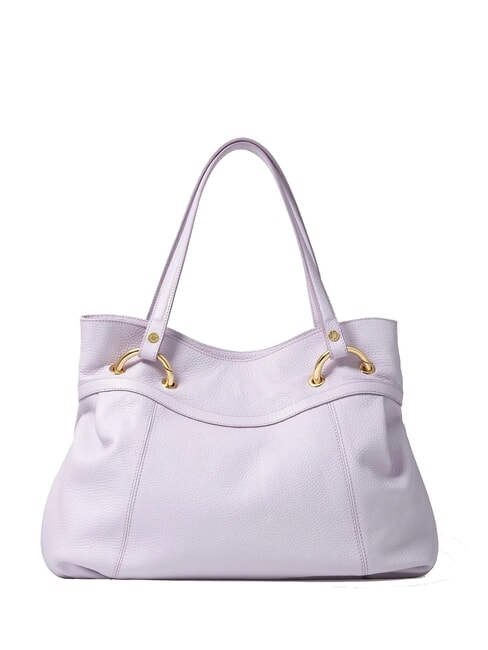 NORA Borsa shopping in pelle con catena lilla - Borse Donna