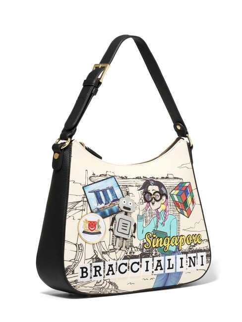 CARTOLINE SINGAPORE Borsa hobo con tracolla multi - Borse Donna