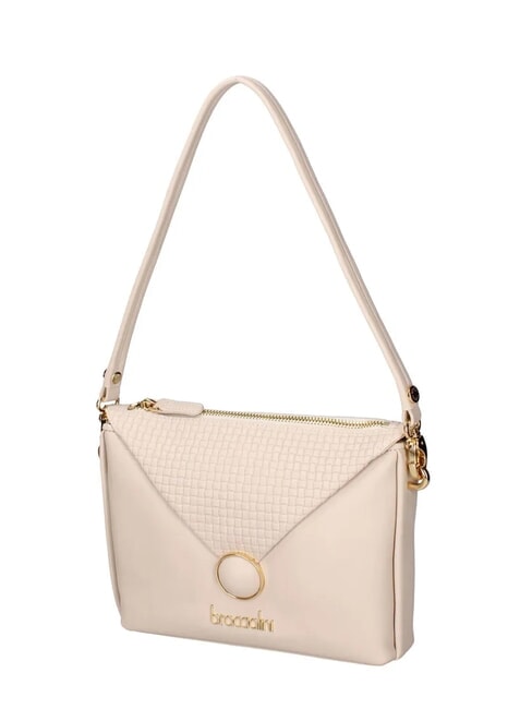 NAOMI Borsa a spalla in pelle beige - Borse Donna