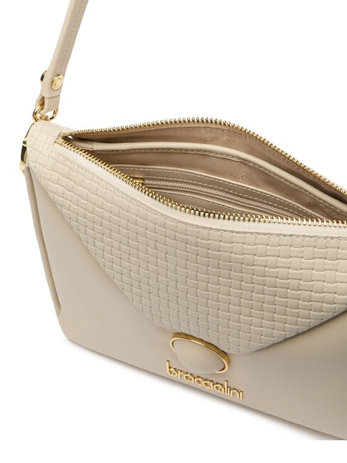 NAOMI Borsa a spalla in pelle beige - Borse Donna
