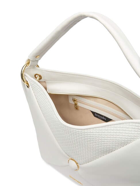 NAOMI Borsa hobo a spalla in pelle bianco - Borse Donna